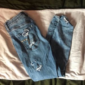 American Eagle ripped skinny jeans